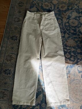 Madewell Off-White Straight Leg Jeans